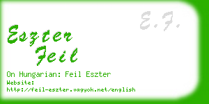 eszter feil business card